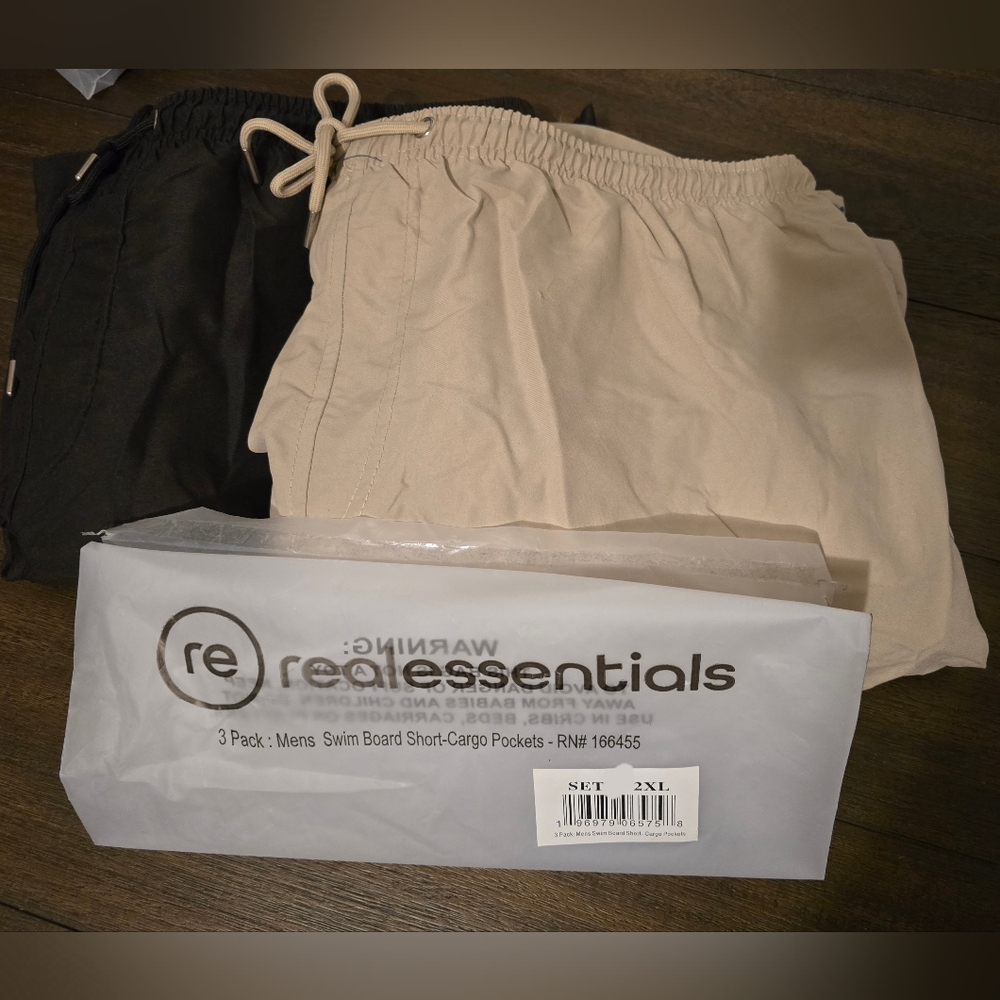2X-Real Essentials Men's Swim Board Shorts 2-Pack